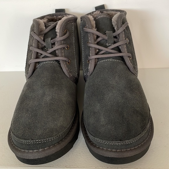 Vepose Woman’s Ankle Boots Gray Winter Snow Cow Suede Leather Wool Size 10 New - Picture 5 of 11
